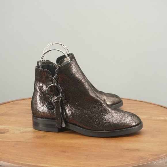 See By Chloe Metallic Ankle Boots - Picture 2 of 11
